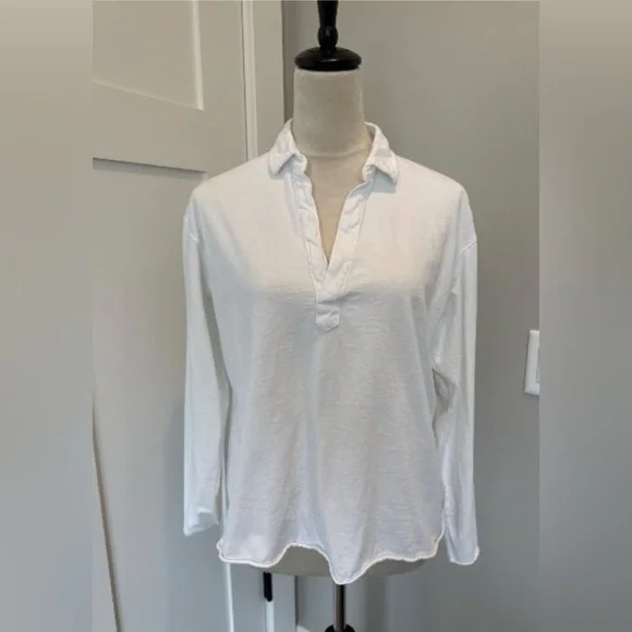 Frank and Eileen Patrick popover Henley size small - white - Picture 3 of 5